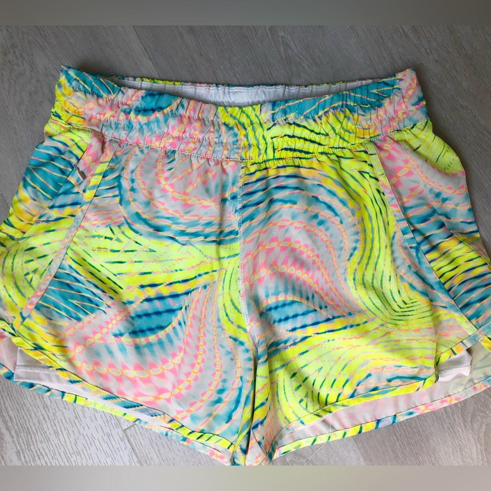 Avia Neon Swirl Print Athletic Shorts Size Large